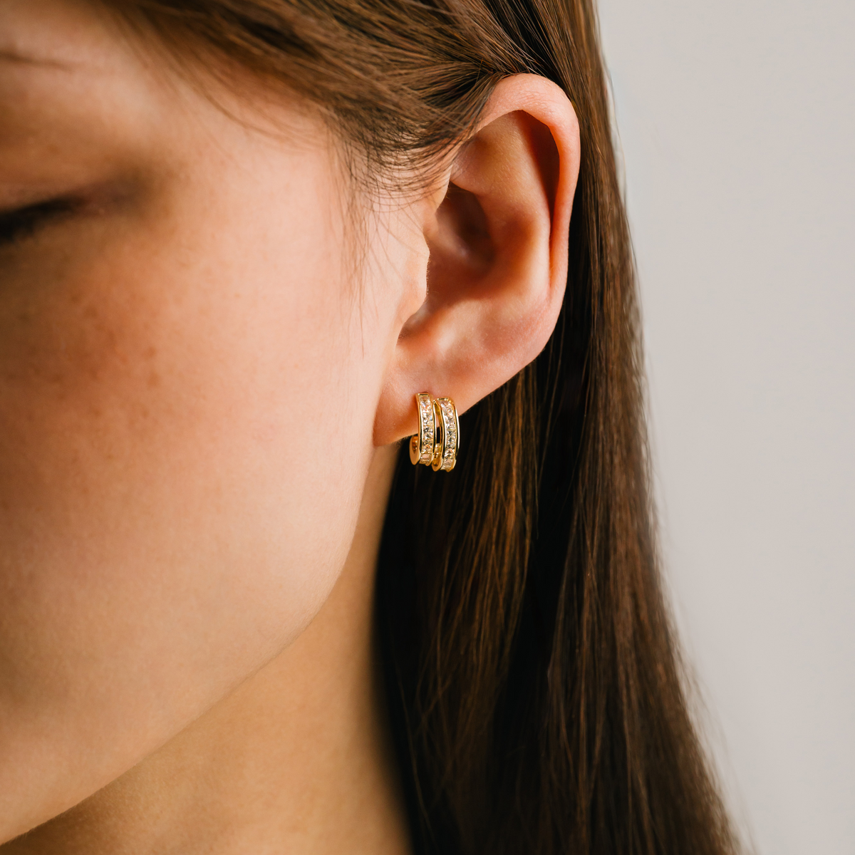 Halo Double Hoop Earrings