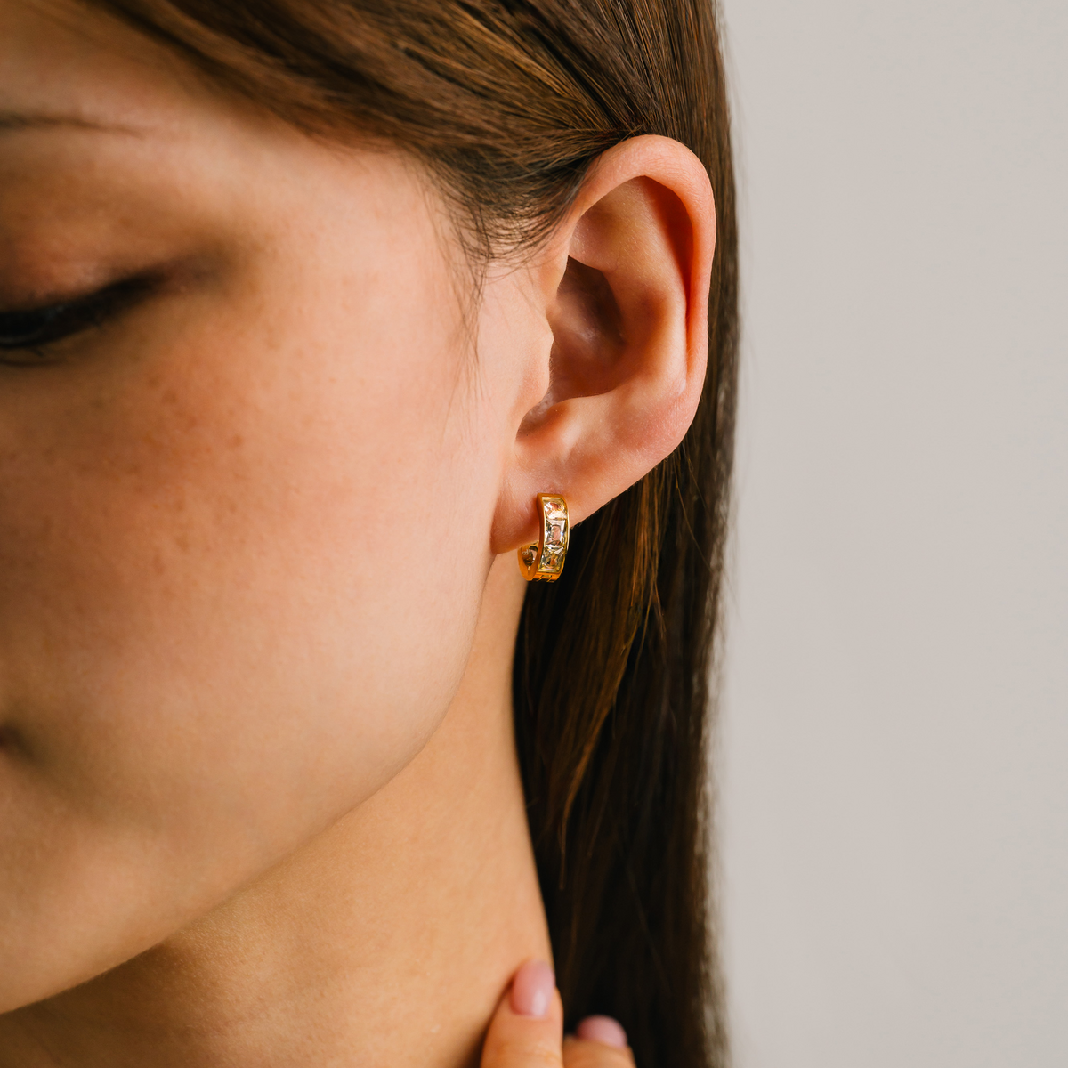 14mm Prism Hoop Earrings