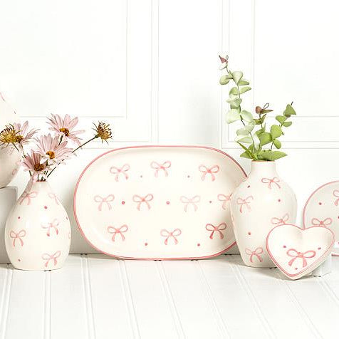 Oval Tray with Bows