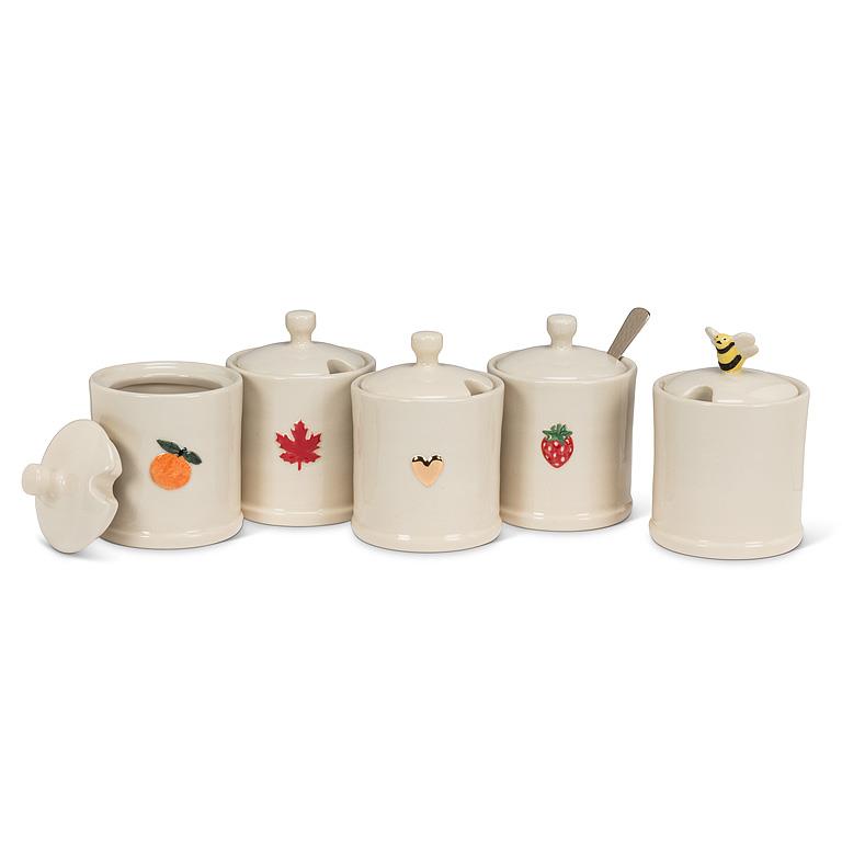 Stoneware Jam Jars