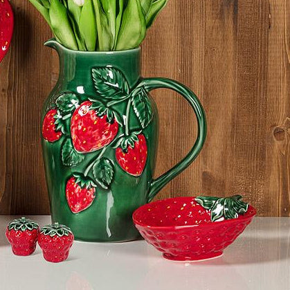 Strawberry Leaf Low Bowl