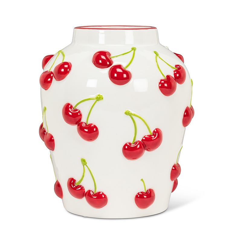 Ceramic Cherries Vase