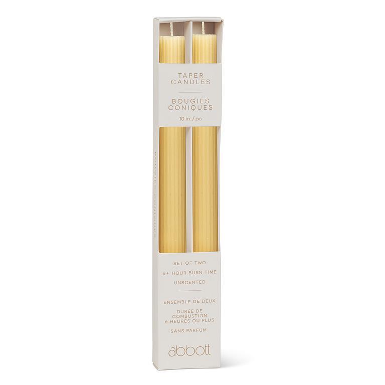 Ridged Taper Candles - Set of 2