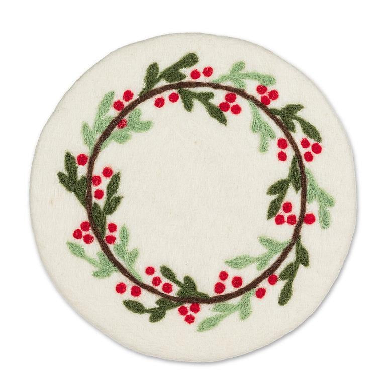 Mistletoe and Berries Trivet