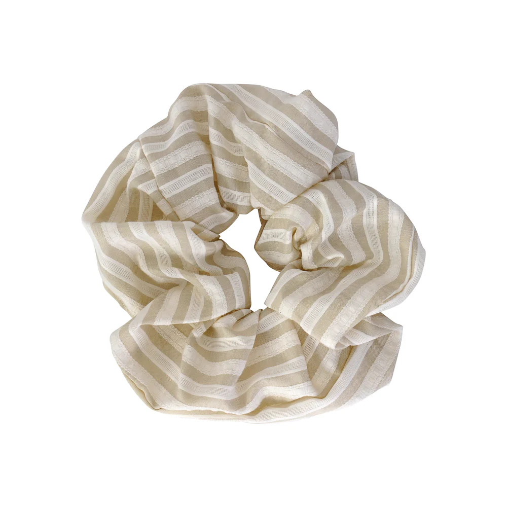 Cotton Stripe Scrunchie