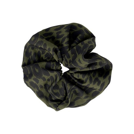 Khaki Leopard Scrunchie