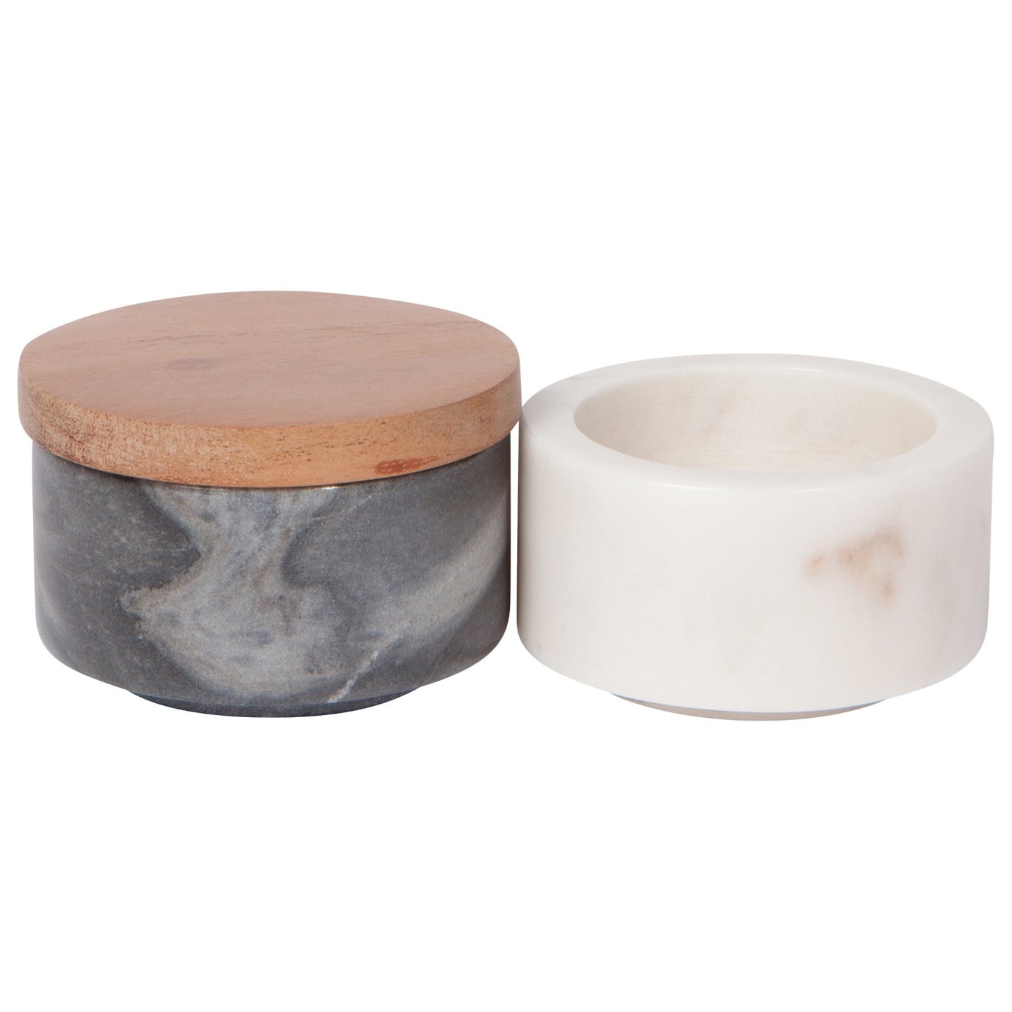 Marble Stacking Pinch Pots with Wooden Lid