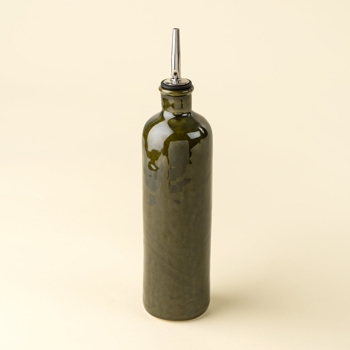 Deep Green Stoneware Cruets