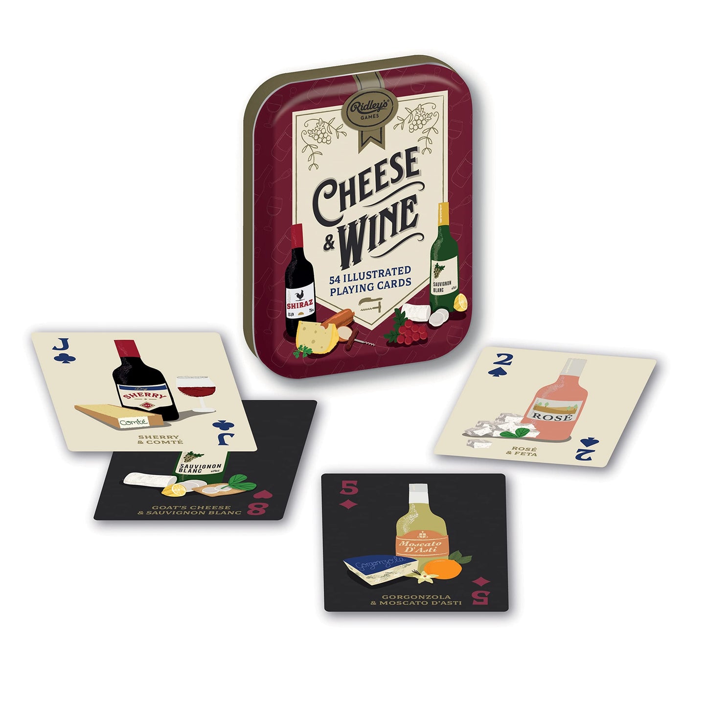 Cheese and Wine Playing Cards