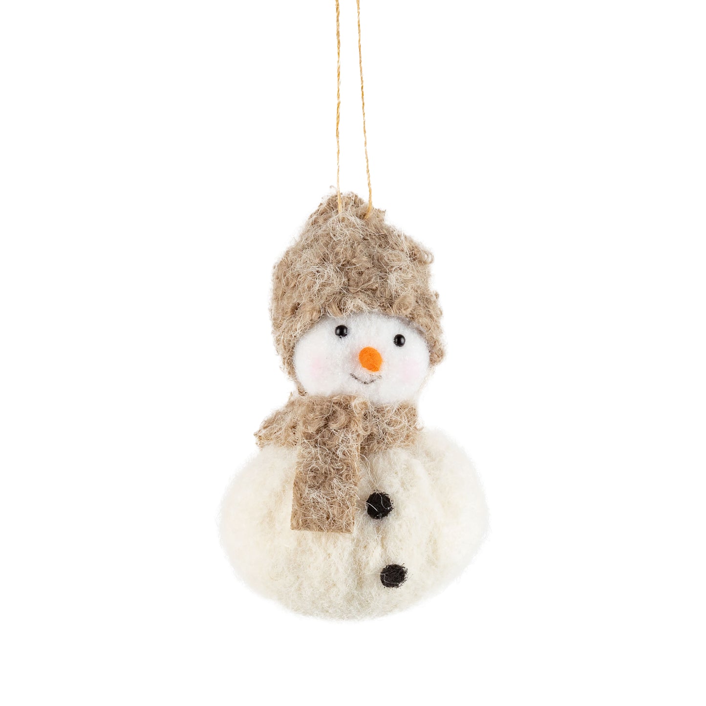 Snowman in Hat and Scarf Ornament