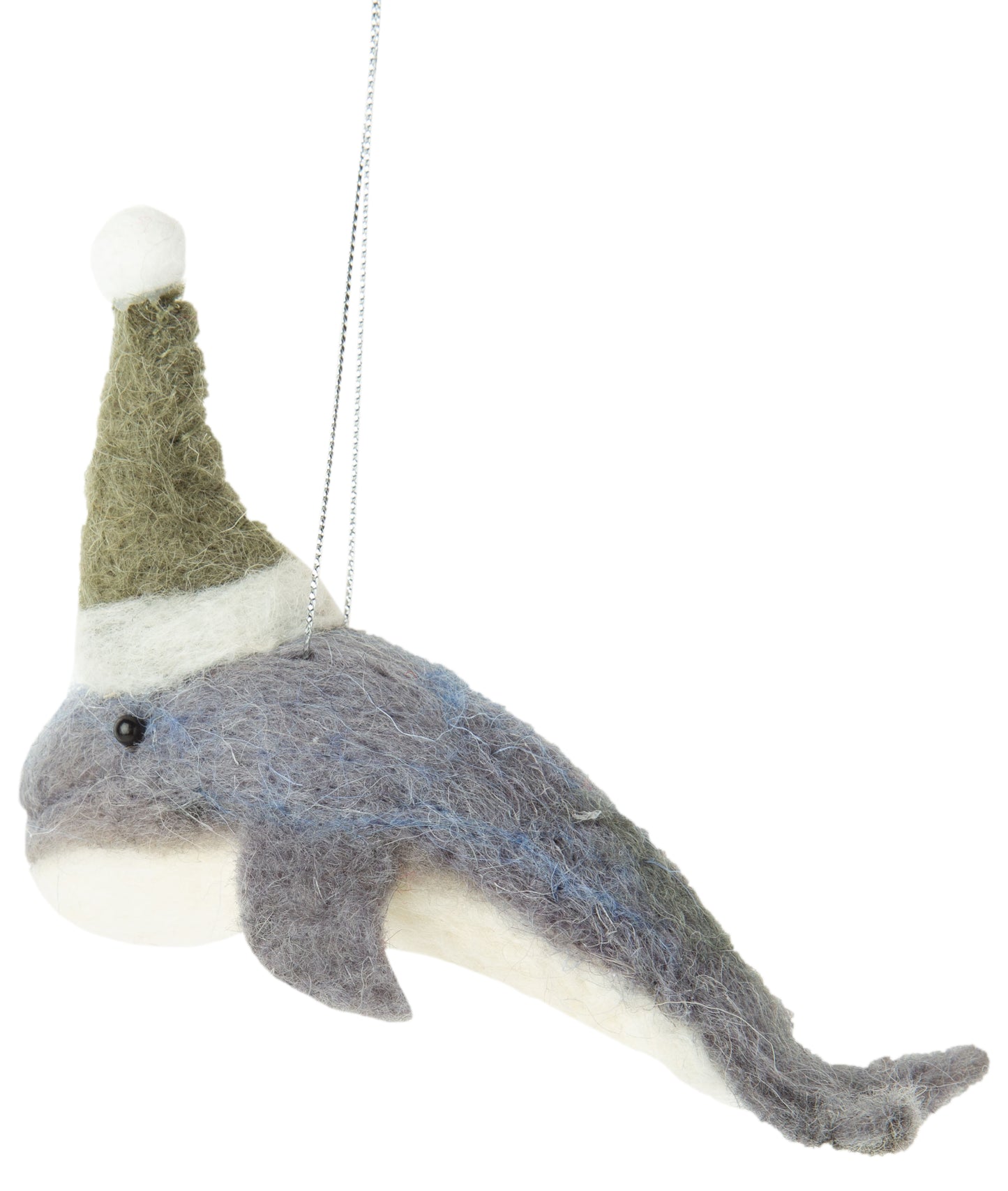 Felt Orca Whale Ornament