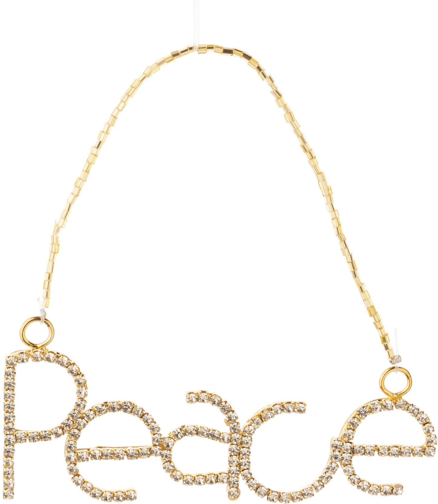 Peace Rhinestone Ornament