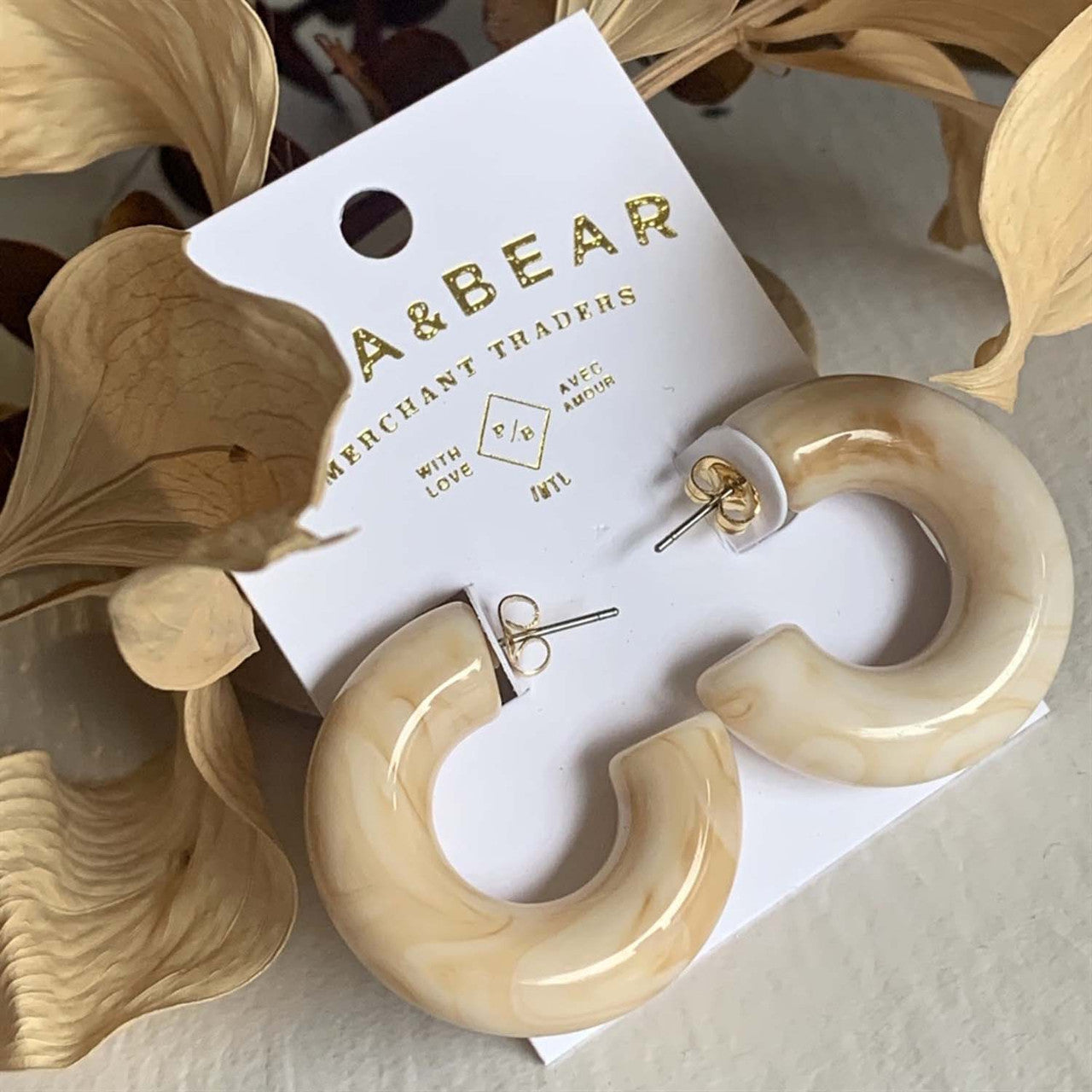 Jean Acetate Hoop Earrings