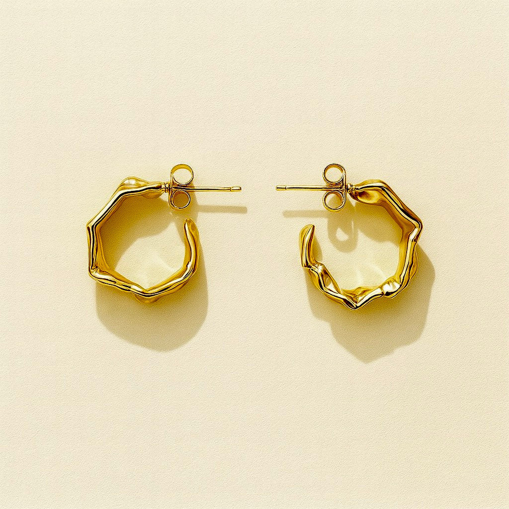 Christo Textured Hoop Earrings