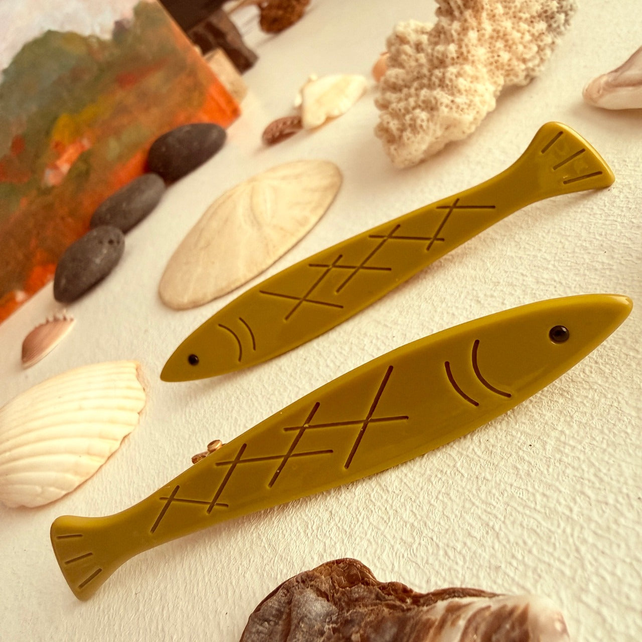 Sardinia Fish Hairclips - Set of 2