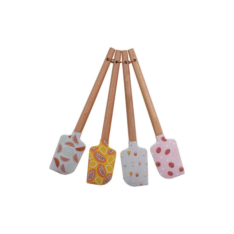 Silicone and Wood Spatula Set