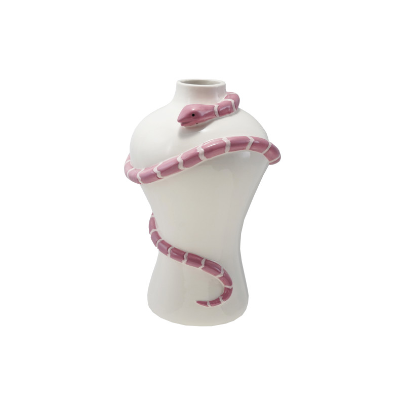 Stoneware Snake Vase