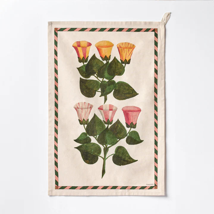Organic Cotton Tea Towel - Watercolour Swatches