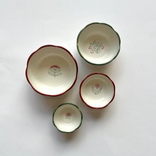 Camellia Stoneware Nesting Bowls Set of 4