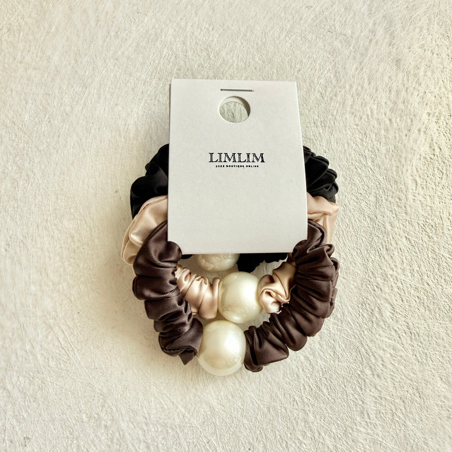 Silky Pearl Hair Elastics - Set of 3