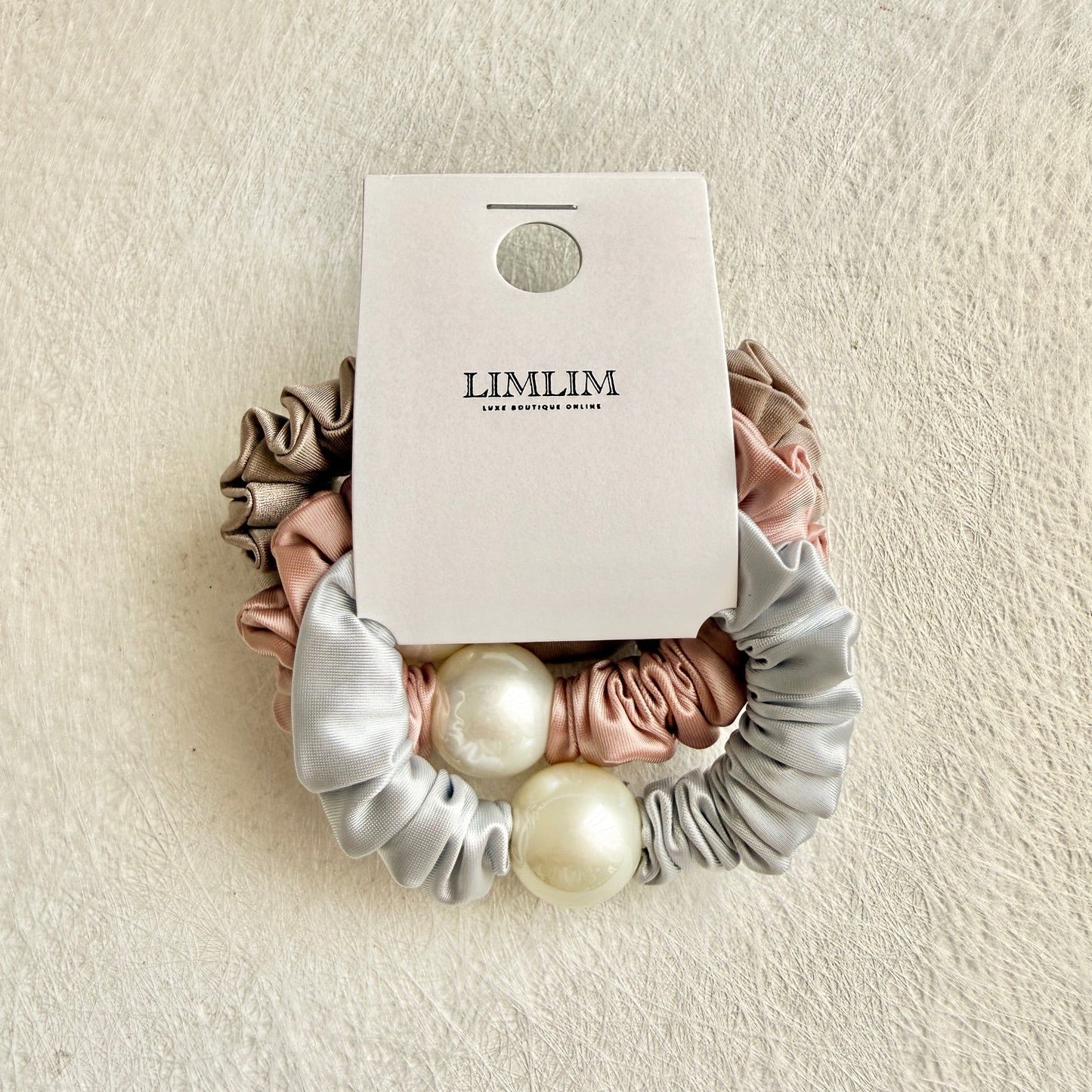 Silky Pearl Hair Elastics - Set of 3