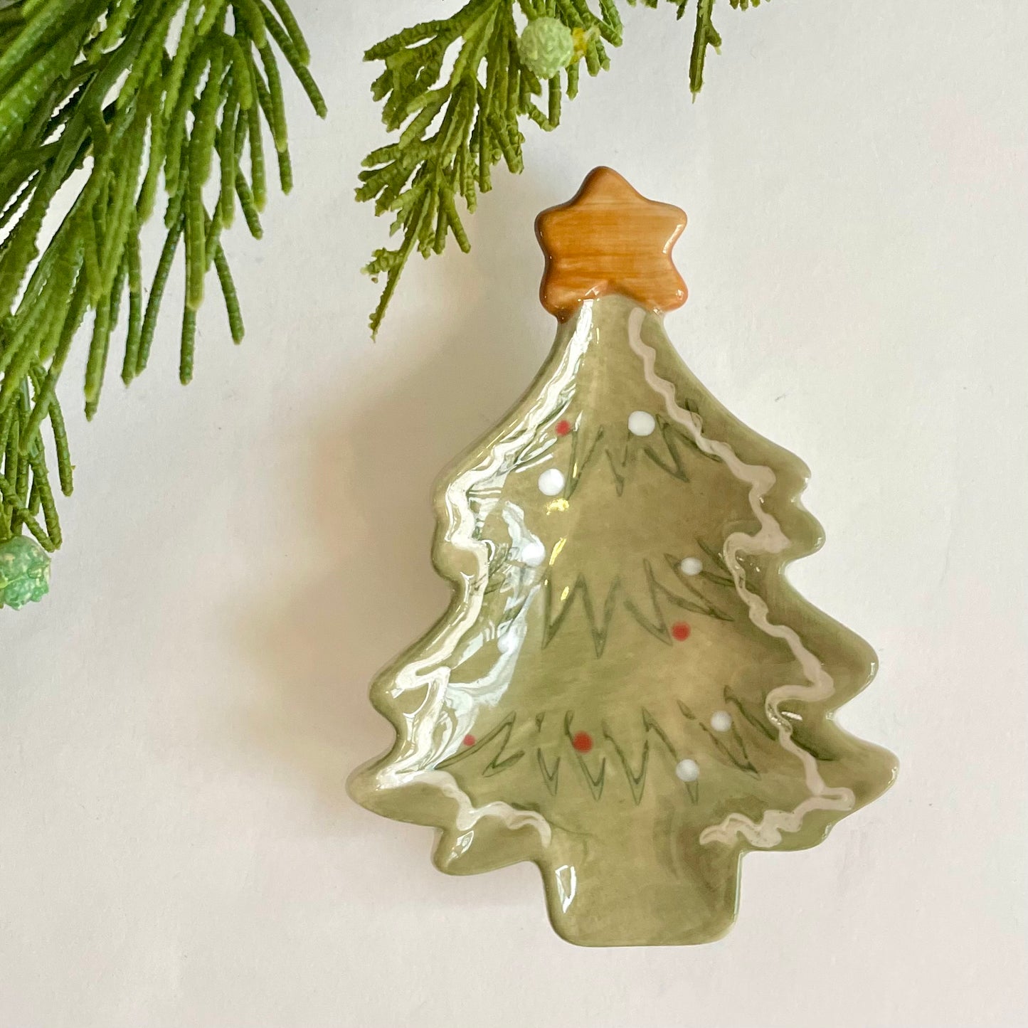 Stoneware Mini Christmas Tree Dishes