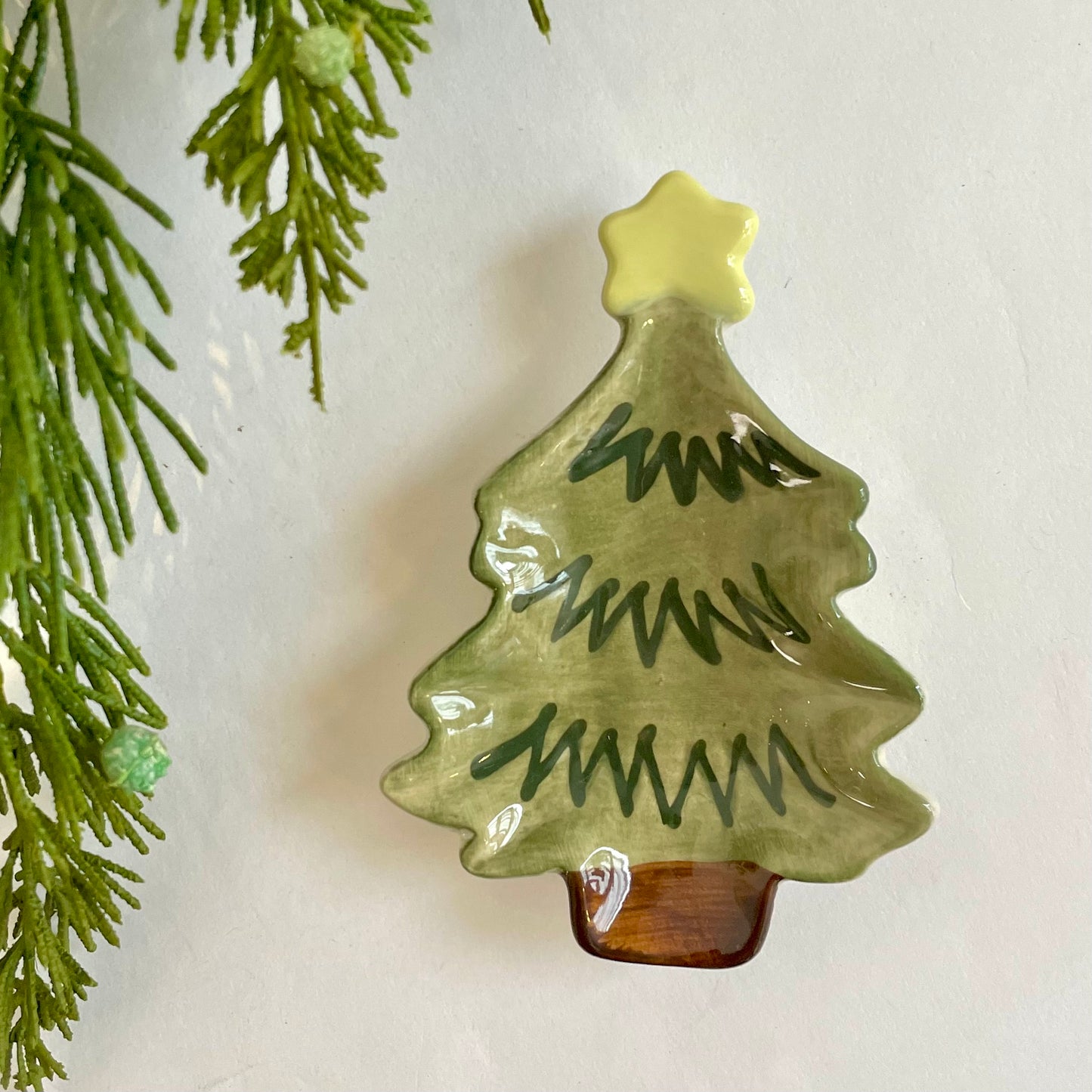 Stoneware Mini Christmas Tree Dishes
