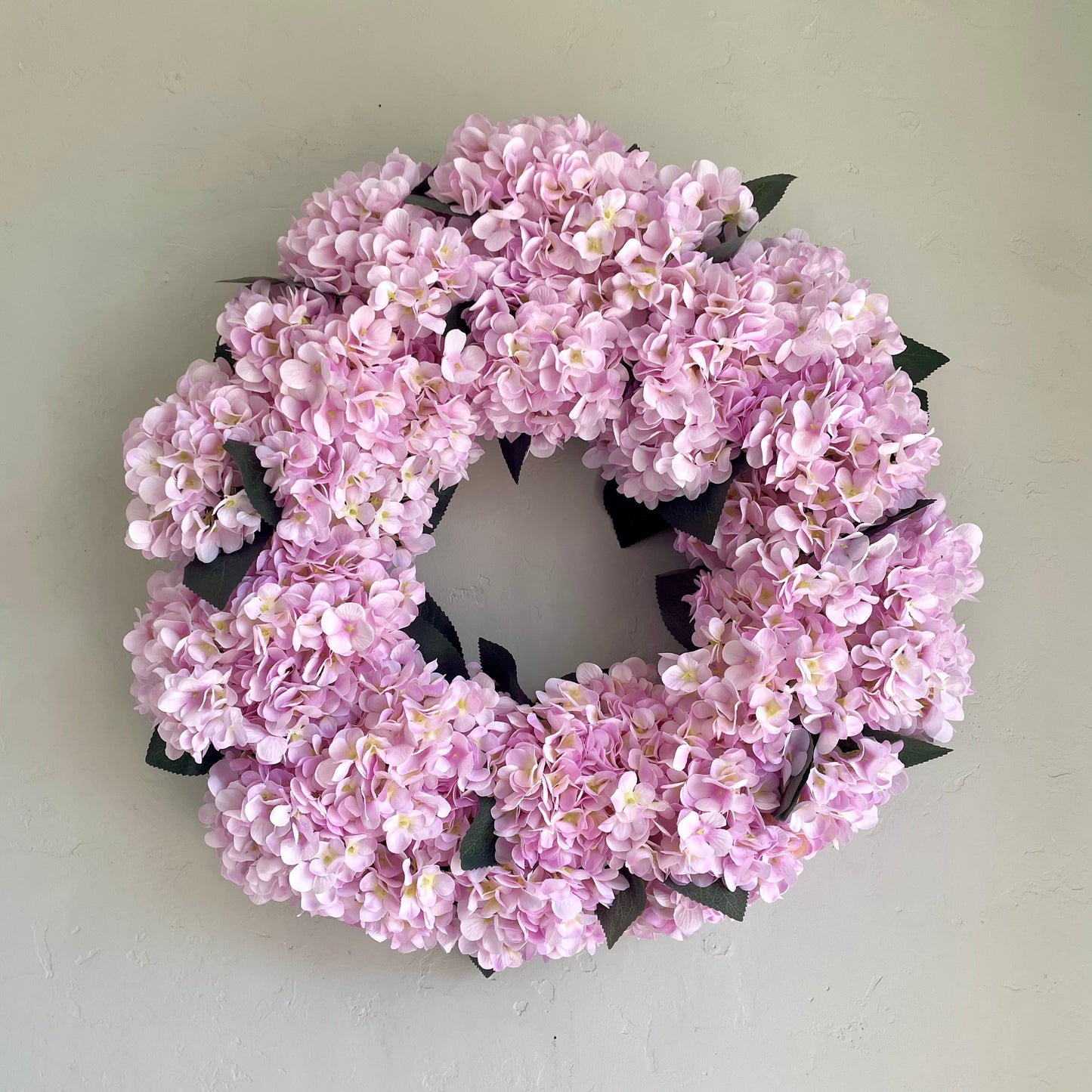 Lilac Pink Hydrangea Wreath 26"