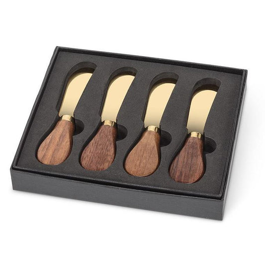 Walnut Handled Pate Spreaders - Set of 4