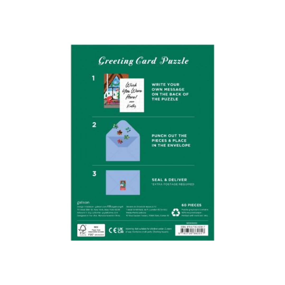 Greeting Card Puzzle - Cozy Cabin