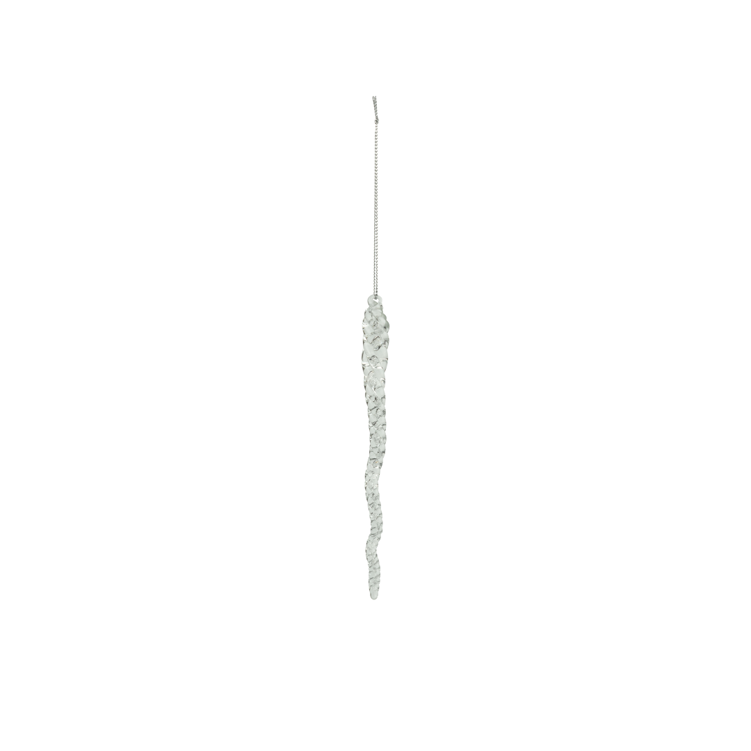 Twisted Glass Icicle Ornament