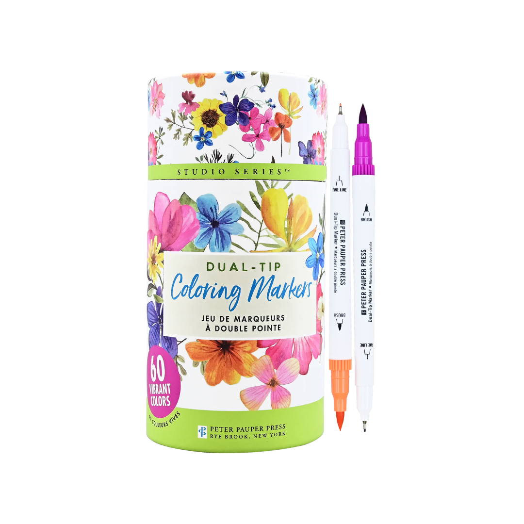 Dual-Tip Colouring Markers - Set of 60
