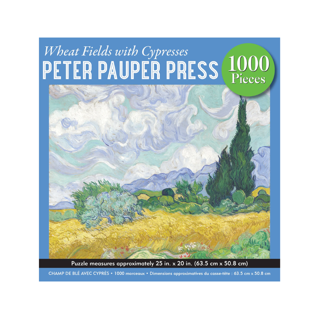 Wheat Fields with Cypresses 1000 Piece Puzzle