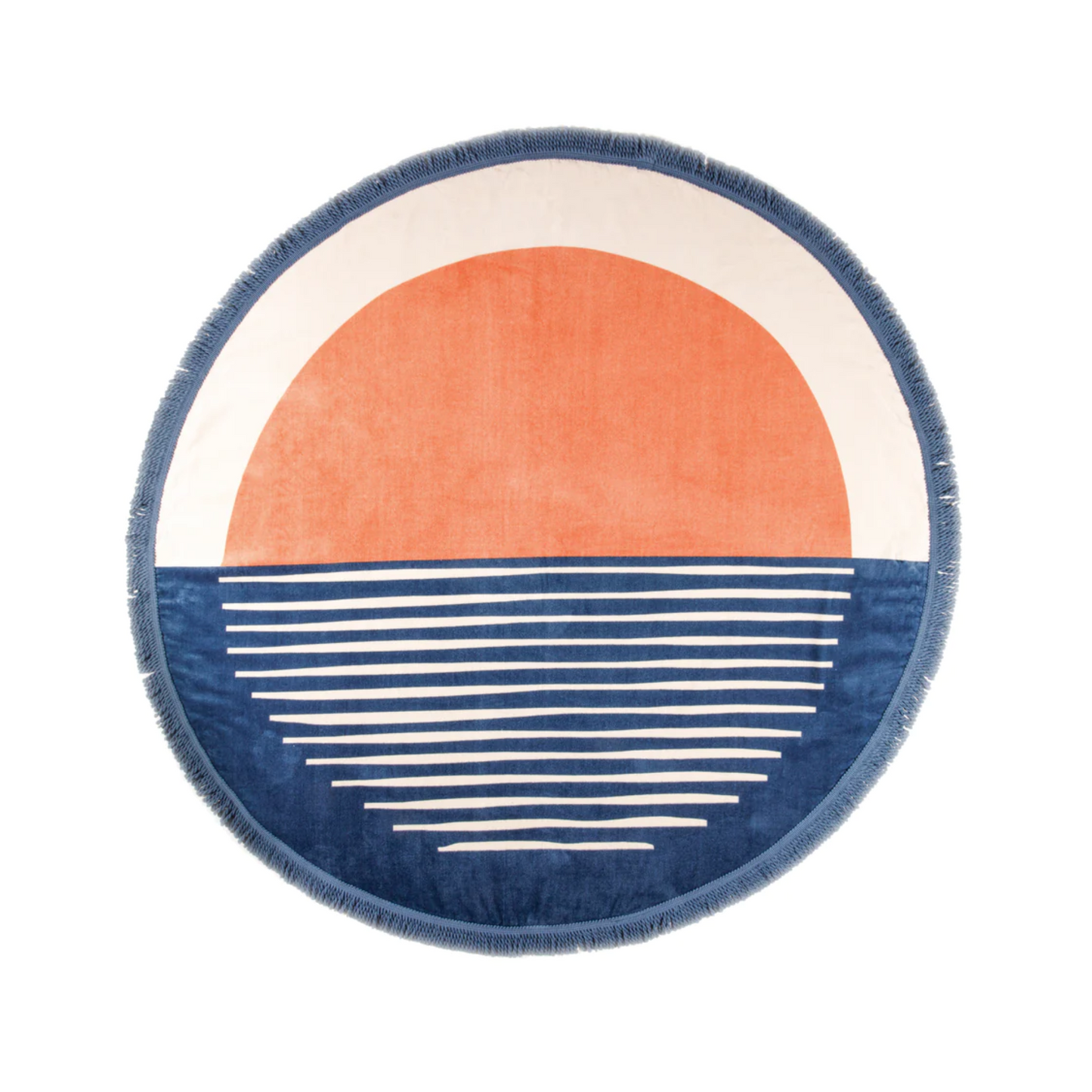 Velour Sunset Round Beach Towel