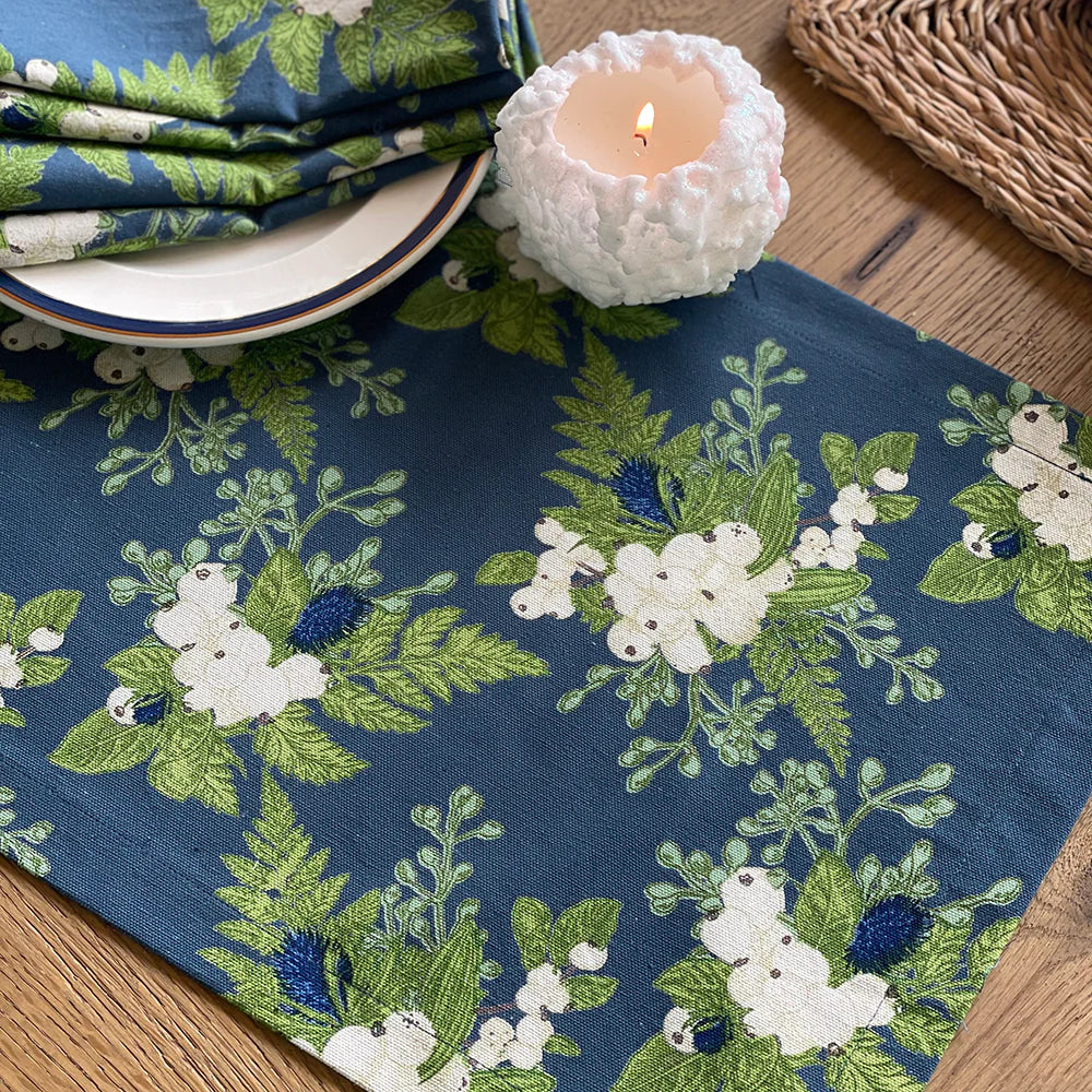 Winter Print Cotton Woven Placemats Set/4