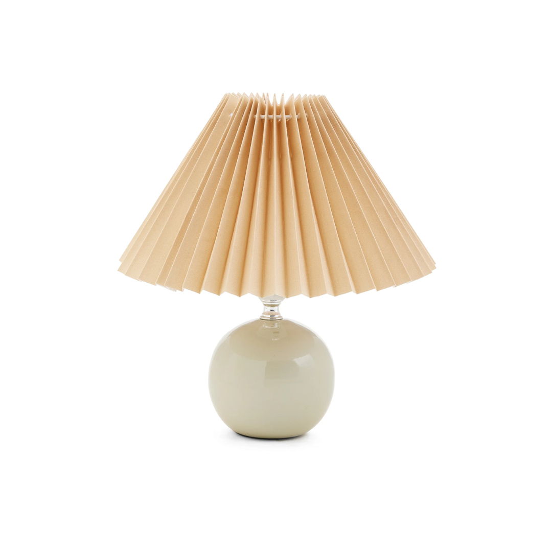 Pistachio Table Lamp with Pleated Shade