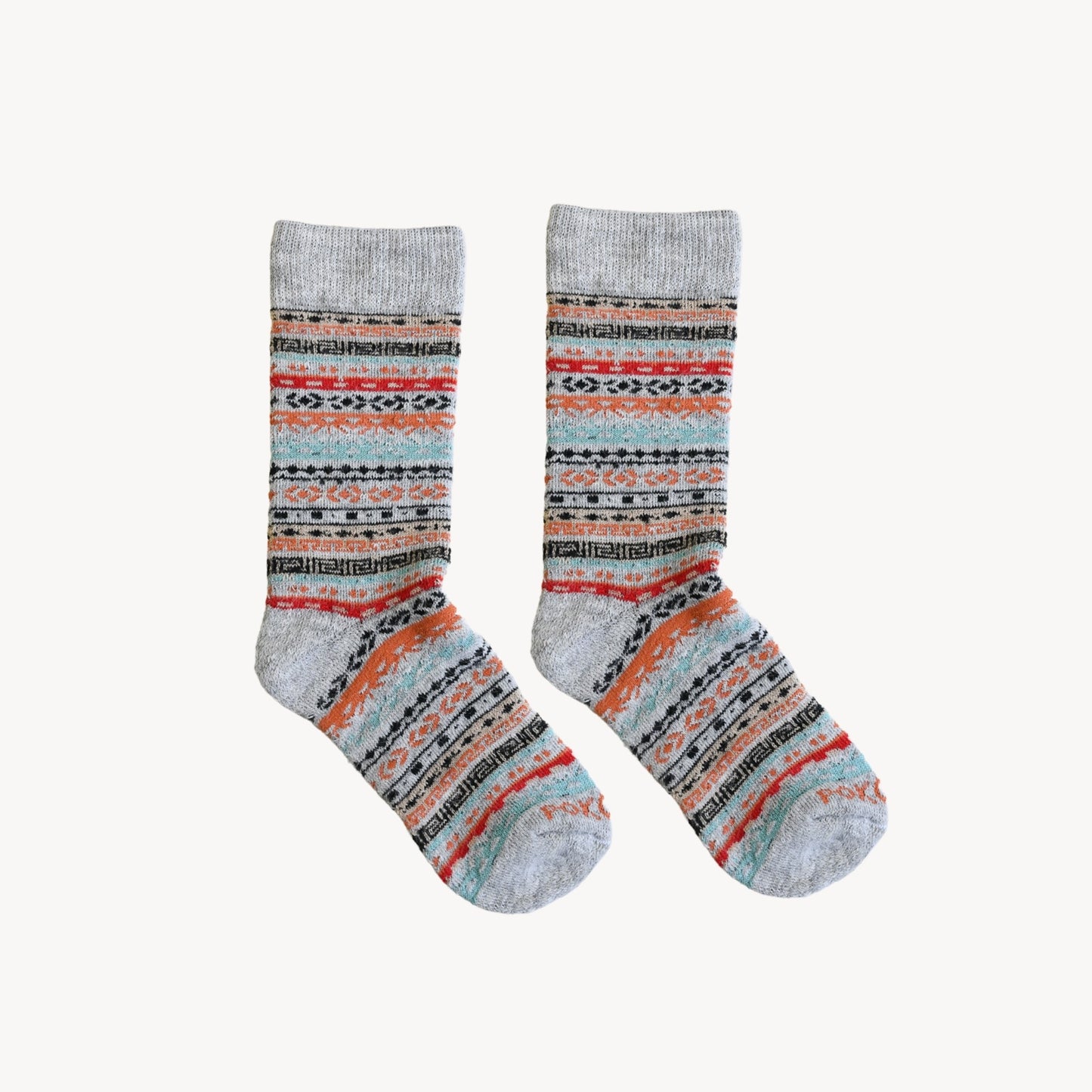 Baby Alpaca Wool Multi Printed Socks