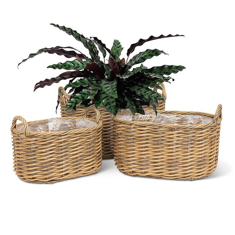 Oval Baskets with Handles