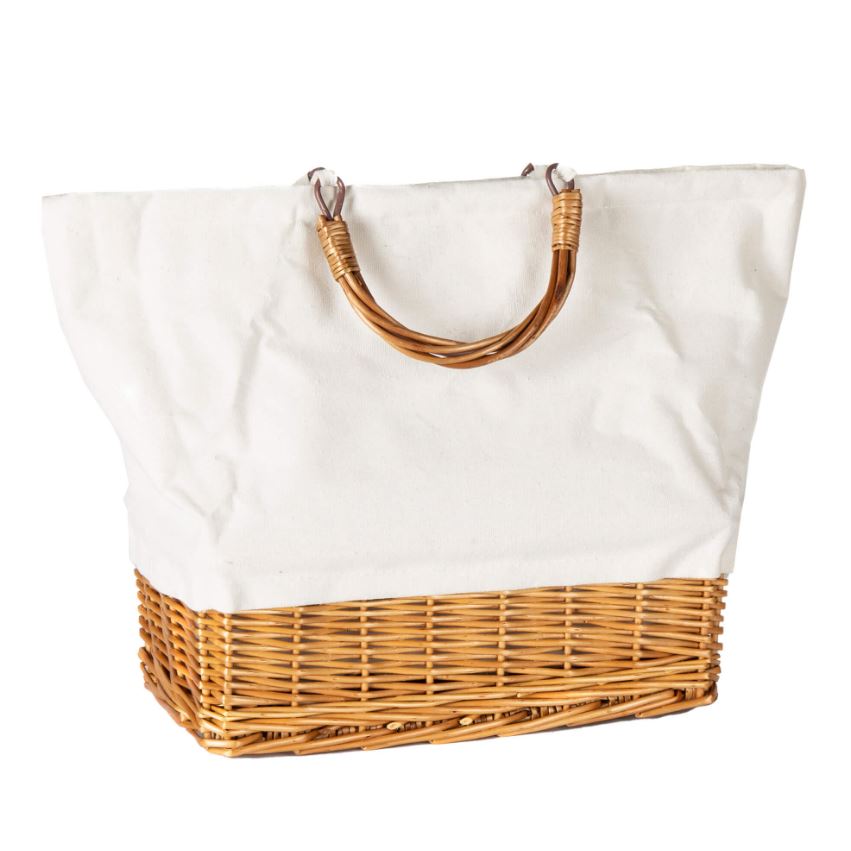 Willow & Fabric Cooler Bags - Rectangular Base