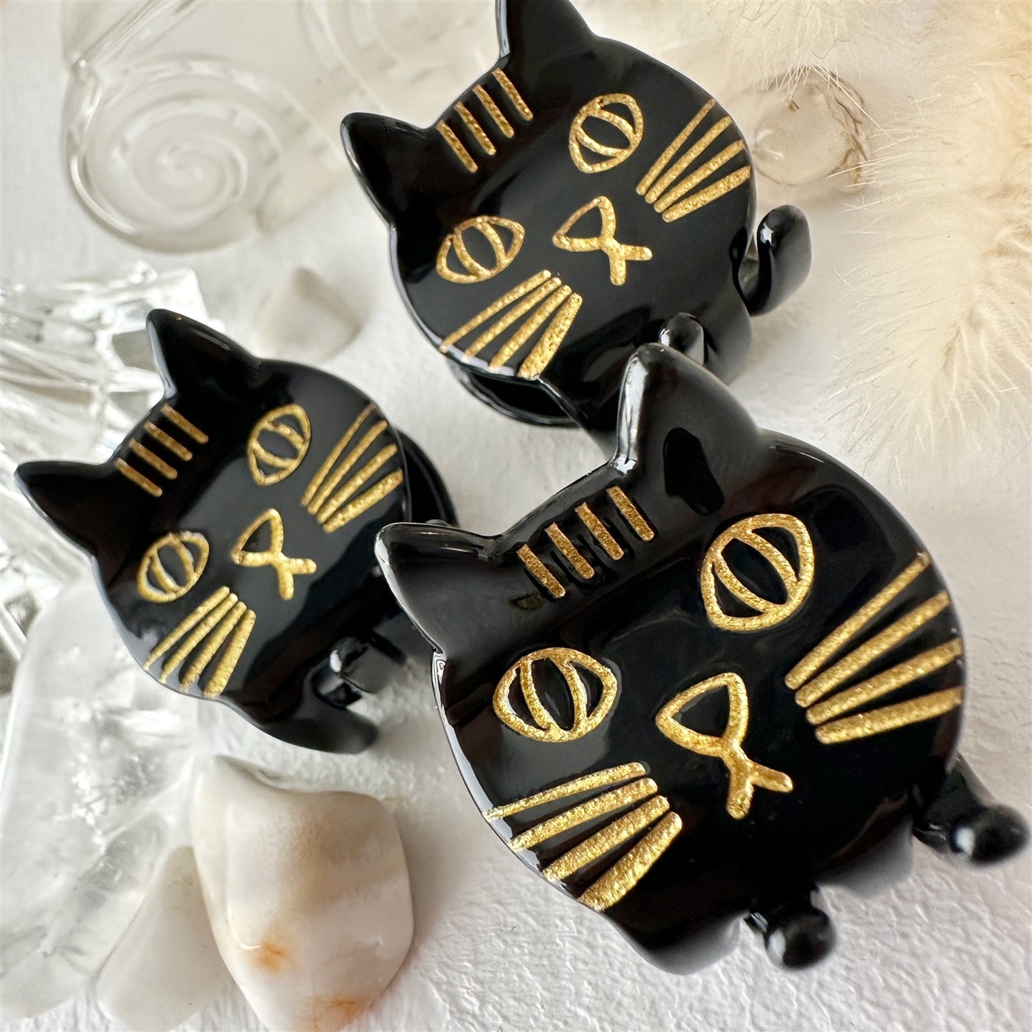 Cat Face Mini Claw Clips