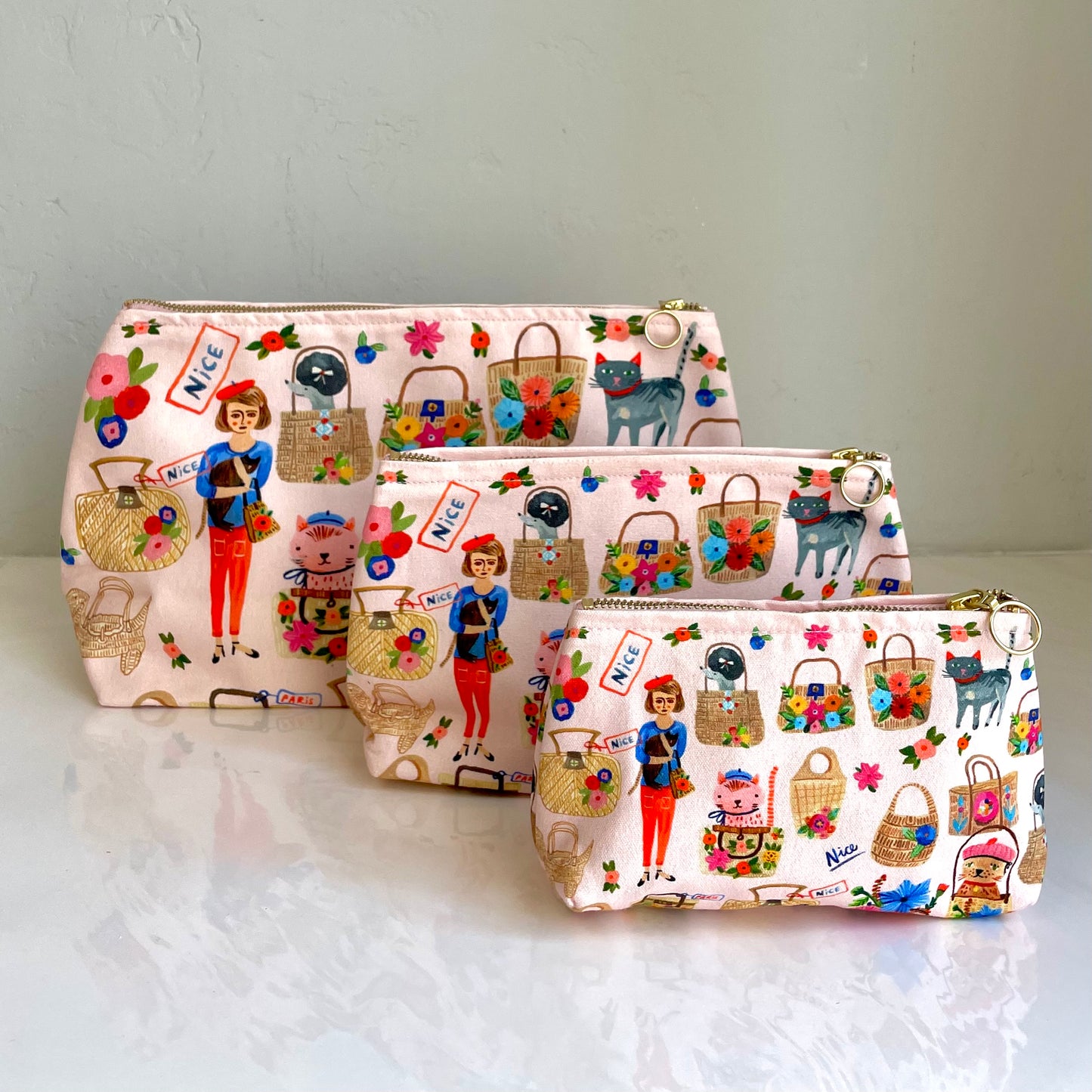 Bon Artis Ooh La La Cats Cosmetic Bags