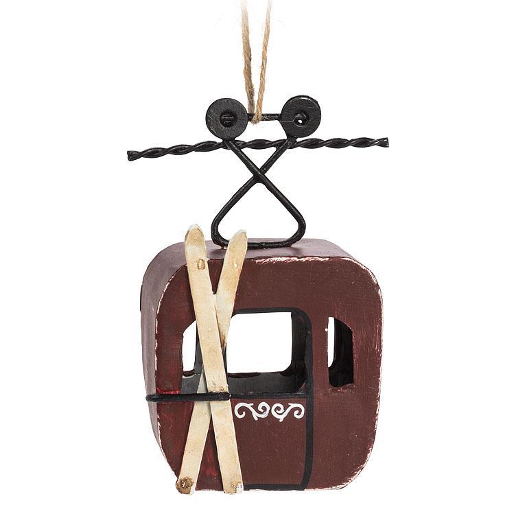 Red Cable Car Ornament