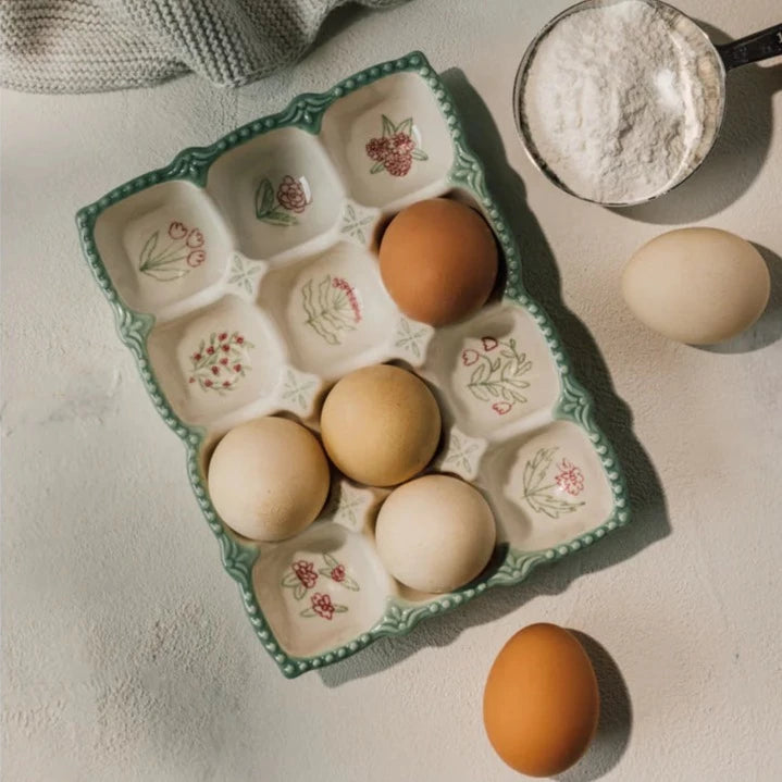 Camellia Stoneware Egg Holder