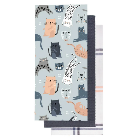 Cats Tea Towel - Set of 3