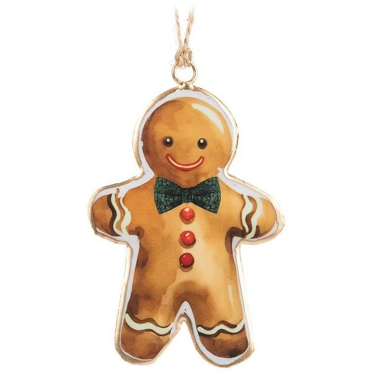 Classic Gingerbread Man Metal Ornament