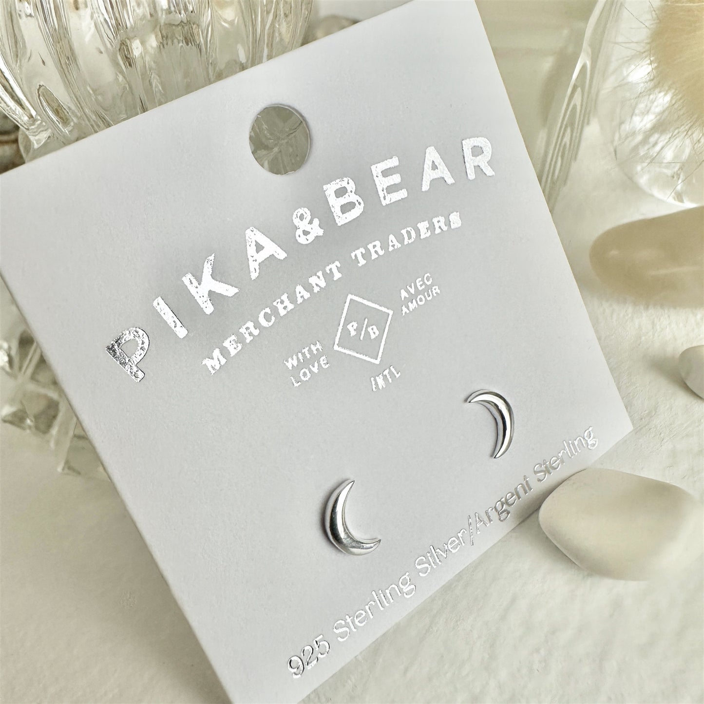 Pika & Bear Tiny Sterling Silver Stud Earrings