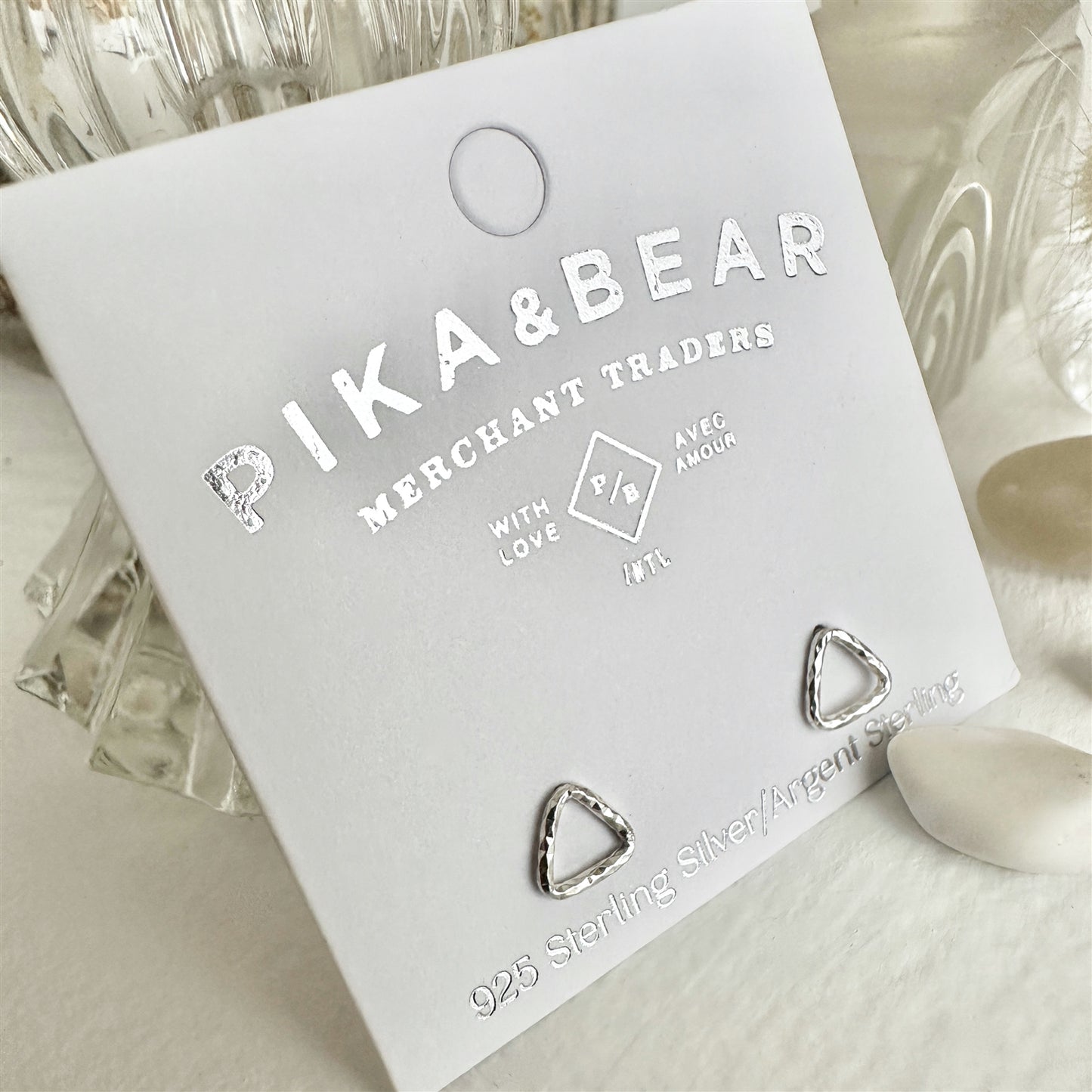 Pika & Bear Tiny Sterling Silver Stud Earrings