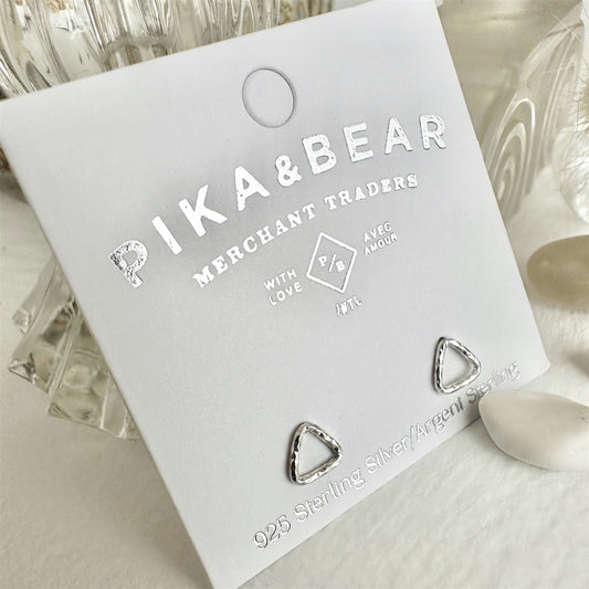 Pika & Bear Tiny Sterling Silver Stud Earrings