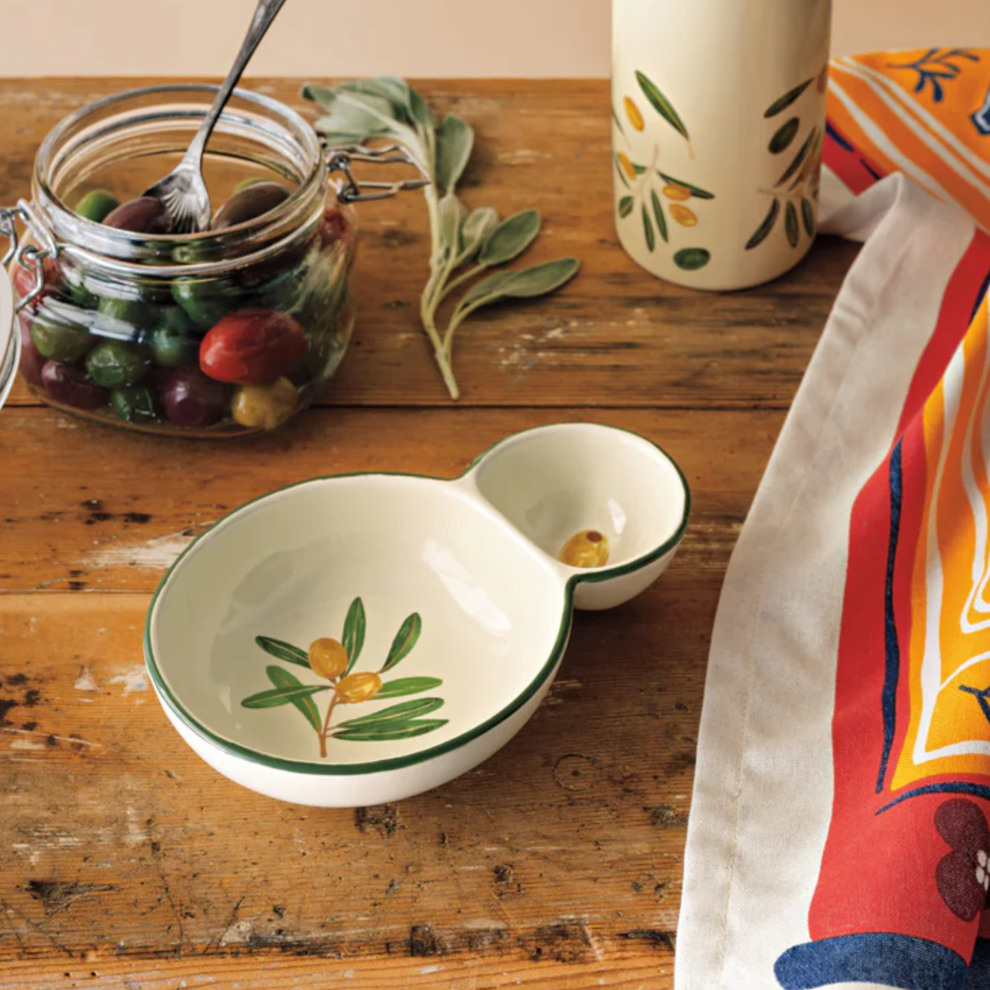Olive Divided Dish