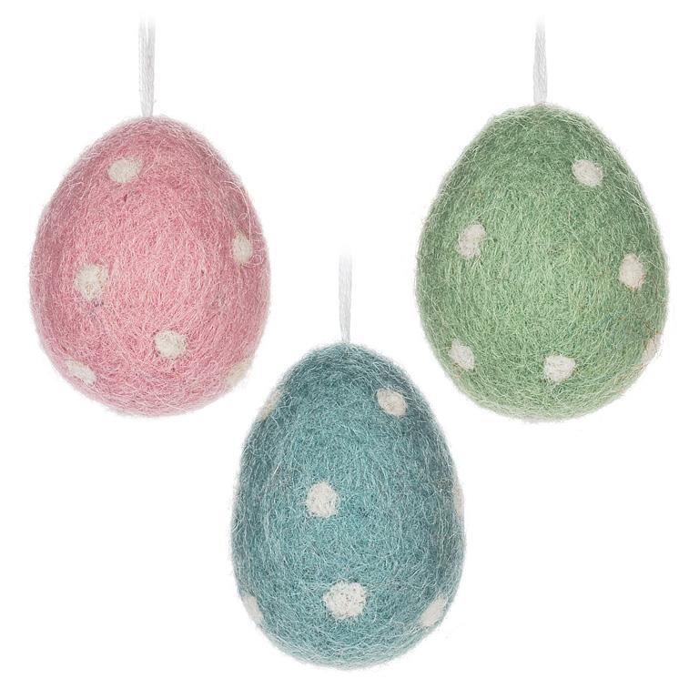 Dotted Easter Egg Ornaments